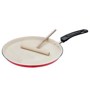 Crêpepan Jardot 2-delig aluminium - incl. beslagverdeler - Rood/beige