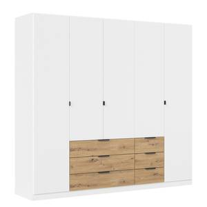 Drehtürenschrank Davoa Alpinweiß / Eiche Artisan Dekor - Breite: 226 cm