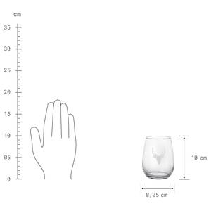 Trinkglas MOUNTAIN LOVE Hirsch 6er-Set Glas - Transparent