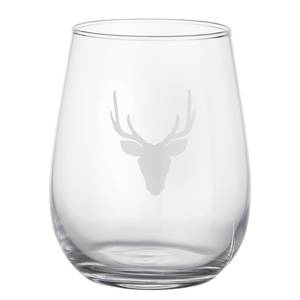 Trinkglas MOUNTAIN LOVE Hirsch 6er-Set Glas - Transparent