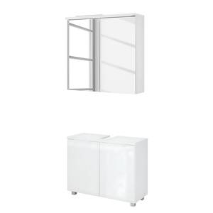 Set di 2 mobili da bagno Ozora Bianco lucido / Bianco