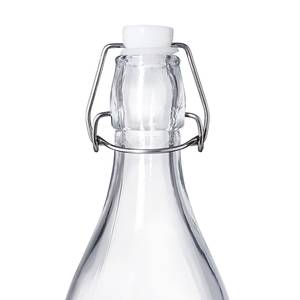 Flasche SWING 6er-Set Glas / Edelstahl / Kunststoff - Transparent - Fassungsvermögen: 1 L