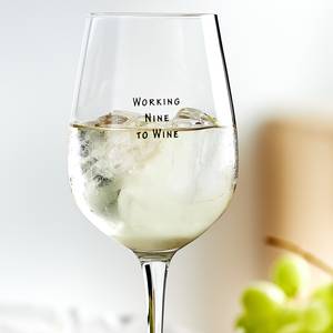 Weinglas HAPPY HOUR Nine to Wine 6er-Set Glas - Transparent