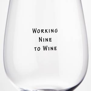 Weinglas HAPPY HOUR Nine to Wine 6er-Set Glas - Transparent