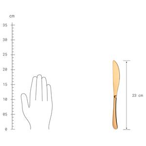 Besteck-Set QUEENS 20-teilig glänzend Edelstahl, glänzend - Gold