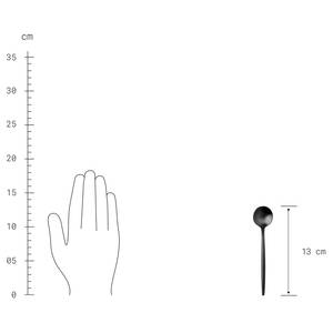 Besteck-Set STILETTO 20-teilig matt Edelstahl, matt - Schwarz