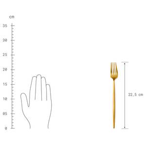 Besteck-Set STILETTO 20-teilig matt Edelstahl, matt - Gold