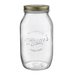 Aufbewahrungsglas MASON'S 6er-Set Glas / Blech - Transparent - Fassungsvermögen: 1.5 L