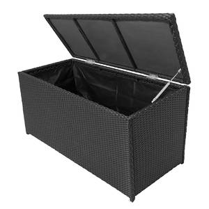 Auflagenbox Patras Polyrattan / Stahl - Schwarz