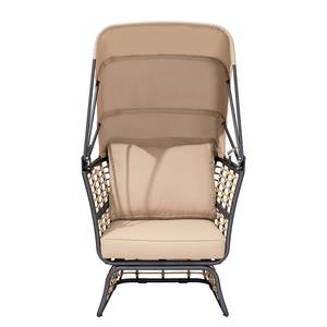 Loungesessel Paros Aluminium - Beige / Schwarz