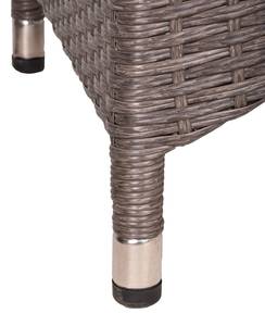 Gartensessel Braga 2er-Set Polyrattan / Aluminium - Anthrazit / Braun