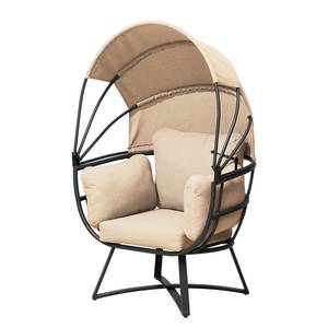 Loungesessel Delos Stahl / Polyester - Beige