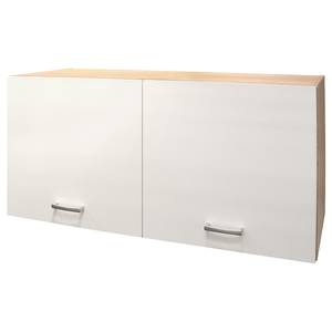 Meuble haut Bendoc Blanc mat / Imitation chêne Sonoma - Largeur : 100 cm