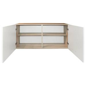 Wandkast Bendoc mat wit/Sonoma eikenhouten look - Breedte: 100 cm