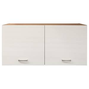 Meuble haut Bendoc Blanc mat / Imitation chêne Sonoma - Largeur : 100 cm