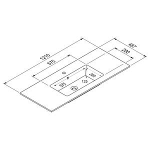 Badezimmerset MYBA XV (4-teilig) Inklusive Beleuchtung - Beigegrün - Breite: 210 cm