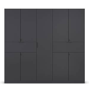 Drehtürenschrank Ticao mit Softclose Graumetallic - Breite: 226 cm