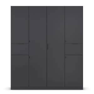 Drehtürenschrank Ticao mit Softclose Graumetallic - Breite: 181 cm