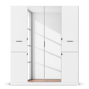 Drehtürenschrank Ticao Spiegel&Softclose Alpinweiß - Breite: 181 cm