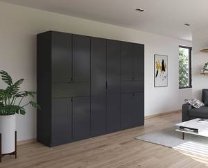 Drehtürenschrank Ticao mit Softclose Graumetallic - Breite: 271 cm