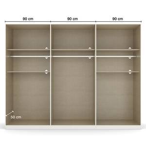 Drehtürenschrank Ticao mit Softclose Graumetallic - Breite: 271 cm