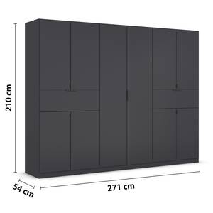 Drehtürenschrank Ticao Graumetallic - Breite: 271 cm