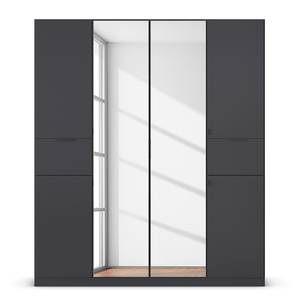 Drehtürenschrank Ticao mit Spiegel Graumetallic - Breite: 181 cm