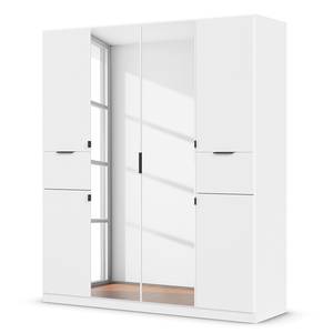 Drehtürenschrank Ticao mit Spiegel Alpinweiß - Breite: 181 cm