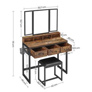 Schminktisch Acomb mit Hocker Dunkelbraun