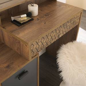 Kaptafel Mouy grafietkleurig/Ribbeck eikenhouten look