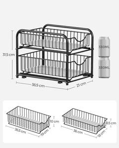 Scaffale da cucina estraibile Minuni Metallo - Nero