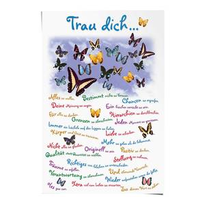 Poster Trau dich... papier- wit - 61 x 91,5 cm