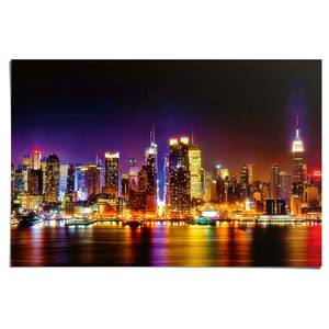 Poster Manhattan Skyline Papier - Mehrfarbig - 61 x 91,5 cm