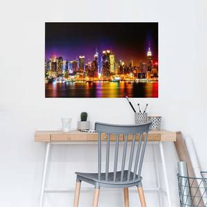 Poster Manhattan Skyline Papier - Mehrfarbig - 61 x 91,5 cm