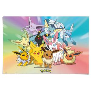 Poster Pokemon Eevee Papier - Mehrfarbig - 61 x 91,5 cm