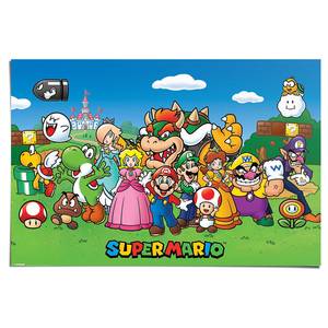 Poster Super Mario Papier - Mehrfarbig - 61 x 91,5 cm