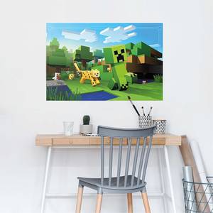 Poster Minecraft Ocelot Chase papier - groen - 61 x 91,5 cm