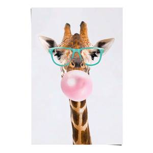 Poster Funky Giraffe papier - bruin - 61 x 91,5 cm