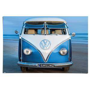 Poster Volkswagen Bulli Blau Papier - Blau - 61 x 91,5 cm