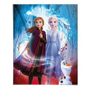 Poster Frozen 2 - Guiding Spirit Papier - Blau - 40 x 50 cm