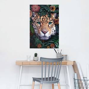 Poster Leopard Flowers papier - meerdere kleuren - 61 x 91,5 cm