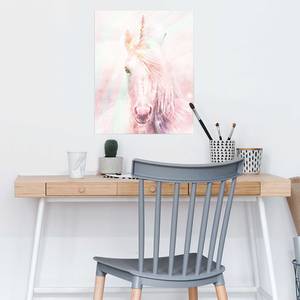 Poster Unicorn Fluffy Papier - Pink - 40 x 50 cm