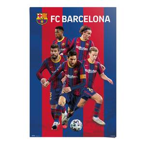 Poster FC Barcelona papier - meerdere kleuren - 61 x 91,5 cm