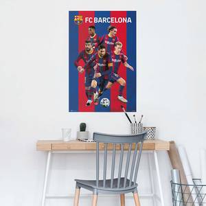 Poster FC Barcelona papier - meerdere kleuren - 61 x 91,5 cm