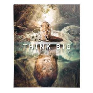 Poster Think Big Papier - Mehrfarbig - 40 x 50 cm