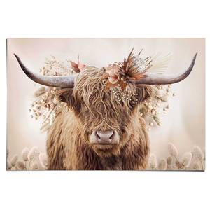 Poster Highlander Bloemen papier - beige - 61 x 91,5 cm