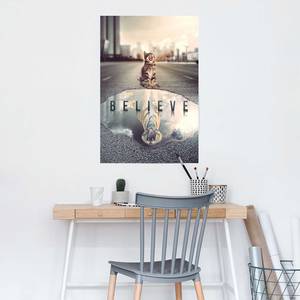 Poster Glaube an Dich! Cat Papier - Mehrfarbig - 61 x 91,5 cm