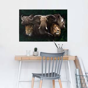 Poster The Big Five papier - bruin - 61 x 91,5 cm