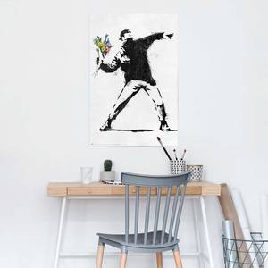 Poster Banksy - Flower Thrower papier - zwart - 61 x 91,5 cm