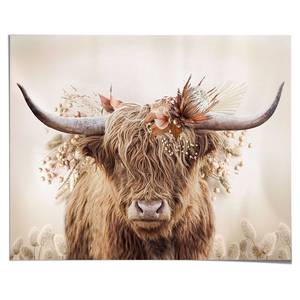 Poster Floral Highlander papier - beige - 40 x 50 cm